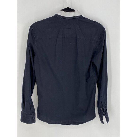 VTG GIVENCHY Black Stars Embroidered Cotton Buttons Long Sleeve Shirt Sz 38 Sz S - Picture 3 of 15